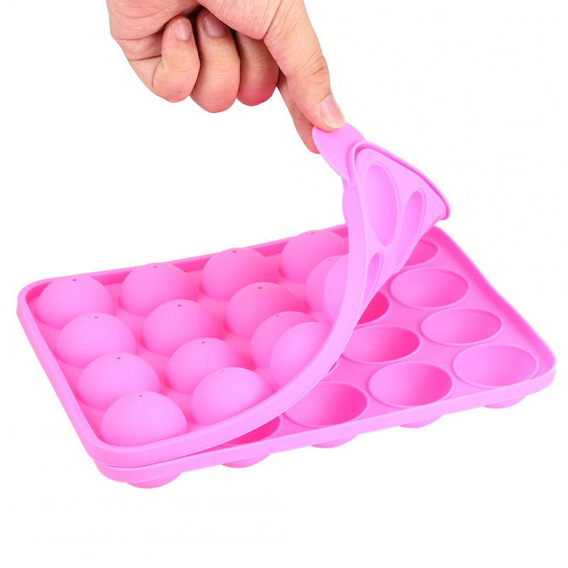 20 Silicone Tray Cake Stick Mould  (Pink)