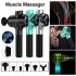 20 Speed Touch Screen Deep Vibration Muscle Massager With 6 Replaceable Massage Head Fitness Equipment To Relieve Fatigue Silver