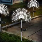 200 Led High Brightness Solar  String  Light Low Power Consumption Waterproof 8 Lighting Modes Outdoor Courtyards Garden Decoration Lamp 8 modes, 200 lights, white