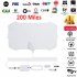 200 Mile Range Antenna TV Digital HD Skywire 4K Antena Digital Indoor HDTV 1080P with Signal Amplifier