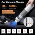 20000pa Powerful Car Vacuum Cleaner Visual Cup Portable Handheld Powerful Suction Vacuum Cleaner White Orange
