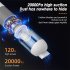 20000pa Powerful Car Vacuum Cleaner Visual Cup Portable Handheld Powerful Suction Vacuum Cleaner White Orange
