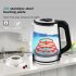 2000W Glass Electric Kettle With Automatic Shut Off 2 3L Large Capacity Fast Boilling Teapot Hot Water Heater Suitable For Milk Coffee Water Tea  EU Plug  black