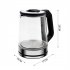 2000W Glass Electric Kettle With Automatic Shut Off 2 3L Large Capacity Fast Boilling Teapot Hot Water Heater Suitable For Milk Coffee Water Tea  EU Plug  black