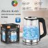 2000W Glass Electric Kettle With Automatic Shut Off 2 3L Large Capacity Fast Boilling Teapot Hot Water Heater Suitable For Milk Coffee Water Tea  EU Plug  black