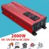 2000W Solar Car Sine Wave Inverter 4 8A 4 USB Interface LED DC12V to AC220V Converter 2200W 24V