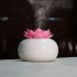 200ML Ceramic Ultrasonic Aroma Humidifier Air Diffuser Simplicity Lotus Shape Purifier Atomizer Essential Oil Diffuser  white