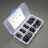 200PCS M3   6 8 10 12 16 20 Hexagon Socket Head Cap Screw Nut Set Countersunk Head black