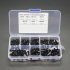 200PCS M3   6 8 10 12 16 20 Hexagon Socket Head Cap Screw Nut Set Countersunk Head black