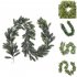 200cm Christmas Garlands Artificial Faux Greenery Garland Wall Hanging Simulated Vines For Wedding Backdrop Arch Wall Decor Pine needle pure green 