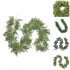 200cm Christmas Garlands Artificial Faux Greenery Garland Wall Hanging Simulated Vines For Wedding Backdrop Arch Wall Decor Pine needle pure green 
