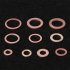 200pcs Copper Washer Red Copper Oil Seal Gasket Box Flat Washer Set