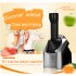 200w Home Ice Cream Maker Fruit Soft Serve Maker Energy Saving Electronic Ice Cream Machine Silver EU Plug