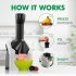 200w Home Ice Cream Maker Fruit Soft Serve Maker Energy Saving Electronic Ice Cream Machine Silver US Plug