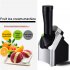 200w Home Ice Cream Maker Fruit Soft Serve Maker Energy Saving Electronic Ice Cream Machine Silver US Plug