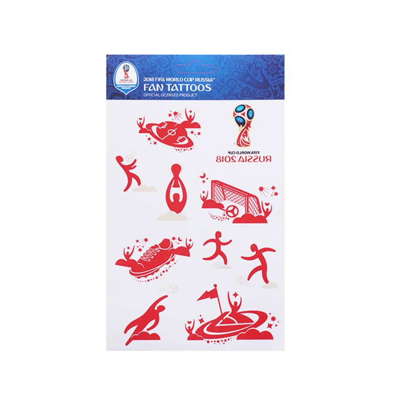 2018 Russia World Cup Tattoo Sticker Football Game Face Decor