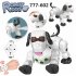 2020 777 602S New Remote Control Smart Robot Dog 2 4G Wireless Kids Toy Intelligent Talking Robot Dog Electronic Pet kid Gift White