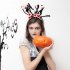 2022 Felt Halloween Headband Happy Halloween Pumpkin Ghost Headwear for Children Party One Size