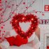 2023 Led Shiny Heart shaped Wreath Love Pendants Ornaments For Happy Valentine Day Wedding Party Decoration colorful light
