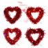 2023 Led Shiny Heart shaped Wreath Love Pendants Ornaments For Happy Valentine Day Wedding Party Decoration warm yellow light