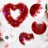 2023 Led Shiny Heart shaped Wreath Love Pendants Ornaments For Happy Valentine Day Wedding Party Decoration Cold white light