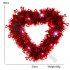 2023 Led Shiny Heart shaped Wreath Love Pendants Ornaments For Happy Valentine Day Wedding Party Decoration Cold white light