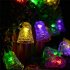 20LED Christmas Jingling Bell Solar String Lights Outdoor Waterproof String Lights Carved Festival Decorative Lamps color