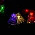 20LED Christmas Jingling Bell Solar String Lights Outdoor Waterproof String Lights Carved Festival Decorative Lamps color
