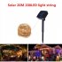 20M 200LED Outdoor Solar Powered Copper Wire String Light Night Lamp with Ground Pin Rod Yard Garden Decoration