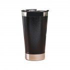 20OZ Beer  Mug 304 Stainless Steel With Bottle Opener Lid Vacuum Insulated Car Mug Black