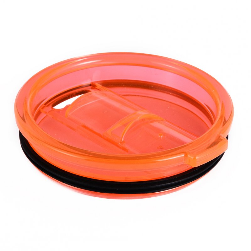 [US Direct] 20Oz / 30Oz Useful Food Grade PP Splash Spillproof Clear Mug Cup Lid Replacement Fit Vacuum Lid for YETI Rambler Tumbler Cup 30oz orange