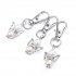 20Pcs Set Guardian Angel Shape Hanging Pendant Key Chain Yarn Bag Label for Wedding Birthday Party