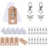 20Pcs Set Guardian Angel Shape Hanging Pendant Key Chain Yarn Bag Label for Wedding Birthday Party