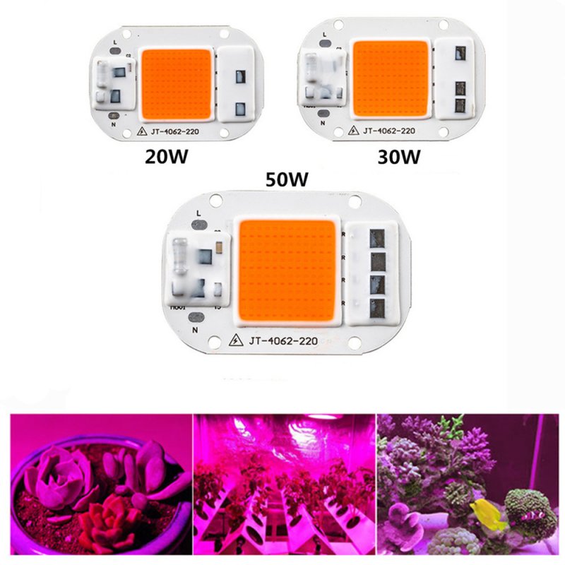 20W/30W/50W LED COB Full Spectrum Grow Light for Indoor Seedlings Wavelength 380-840nm 20W-110V