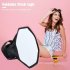 20cm Octagon Softbox Studio Flash Foldable Light Diffuser Universal Speedlight for Camera Photo Video Photography black