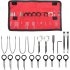 20pcs Car Radio Removal Tool Kit Auto Audio Cd Player Dvd Navigation Interior Disassembly Repair Tool Red cloth bag packaging