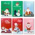 20pcs Merry Christmas Happy New Year Greeting Card Creative Santa claus Elk CardsG2 Snowman