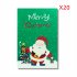 20pcs Merry Christmas Happy New Year Greeting Card Creative Santa claus Elk Cards G1 Santa Claus