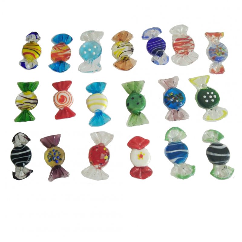 20pcs Murano Glass Candy Decoration