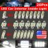 20pcs White Led Light Interior Package Kit For T10 31mm Map Dome   License Plate 20 pieces