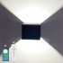 20w Led Bedside Wall Lamp 2 4g Smart Remote Control 3 color Bedroom Corridor Wall Lamp Decoration Fixtures black shell