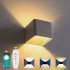 20w Led Bedside Wall Lamp 2 4g Smart Remote Control 3 color Bedroom Corridor Wall Lamp Decoration Fixtures black shell