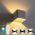 20w Led Bedside Wall Lamp 2 4g Smart Remote Control 3 color Bedroom Corridor Wall Lamp Decoration Fixtures white shell