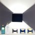 20w Led Bedside Wall Lamp 2 4g Smart Remote Control 3 color Bedroom Corridor Wall Lamp Decoration Fixtures black shell