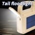 20w Portable Led Flashlights 3 Lighting Modes IPX5 Waterproof Solar USB Rechargeable Strong Light Multifunctional Camping Work Light flame light
