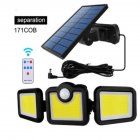20w Solar Lights 171cob Ip65 Waterproof Super Bright Adjustable Wide Lighting Angle Solar Lamp With Remote Control TG-TY07507