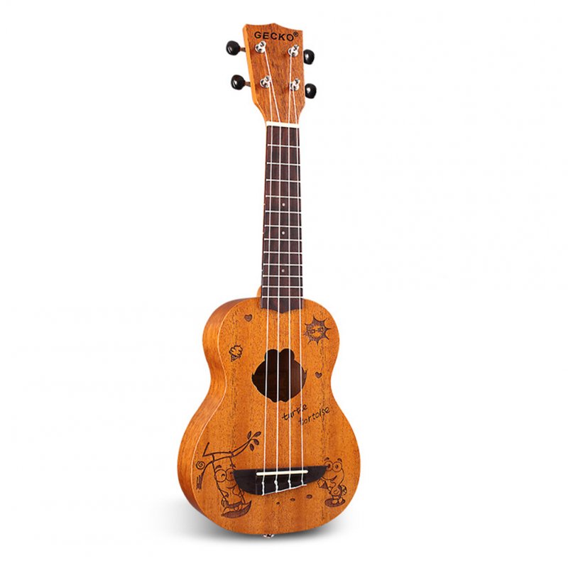 21 Inch 23 Inch Gecko Ukulele Arched Back Design Wooden Beginner Small Guitar