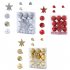 22 PCs Christmas Balls Ornament Shatterproof Plastic Christmas Tree Decorations With Star Hanging Rope red