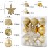 22 PCs Christmas Balls Ornament Shatterproof Plastic Christmas Tree Decorations With Star Hanging Rope red
