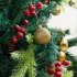 22 PCs Christmas Balls Ornament Shatterproof Plastic Christmas Tree Decorations With Star Hanging Rope red